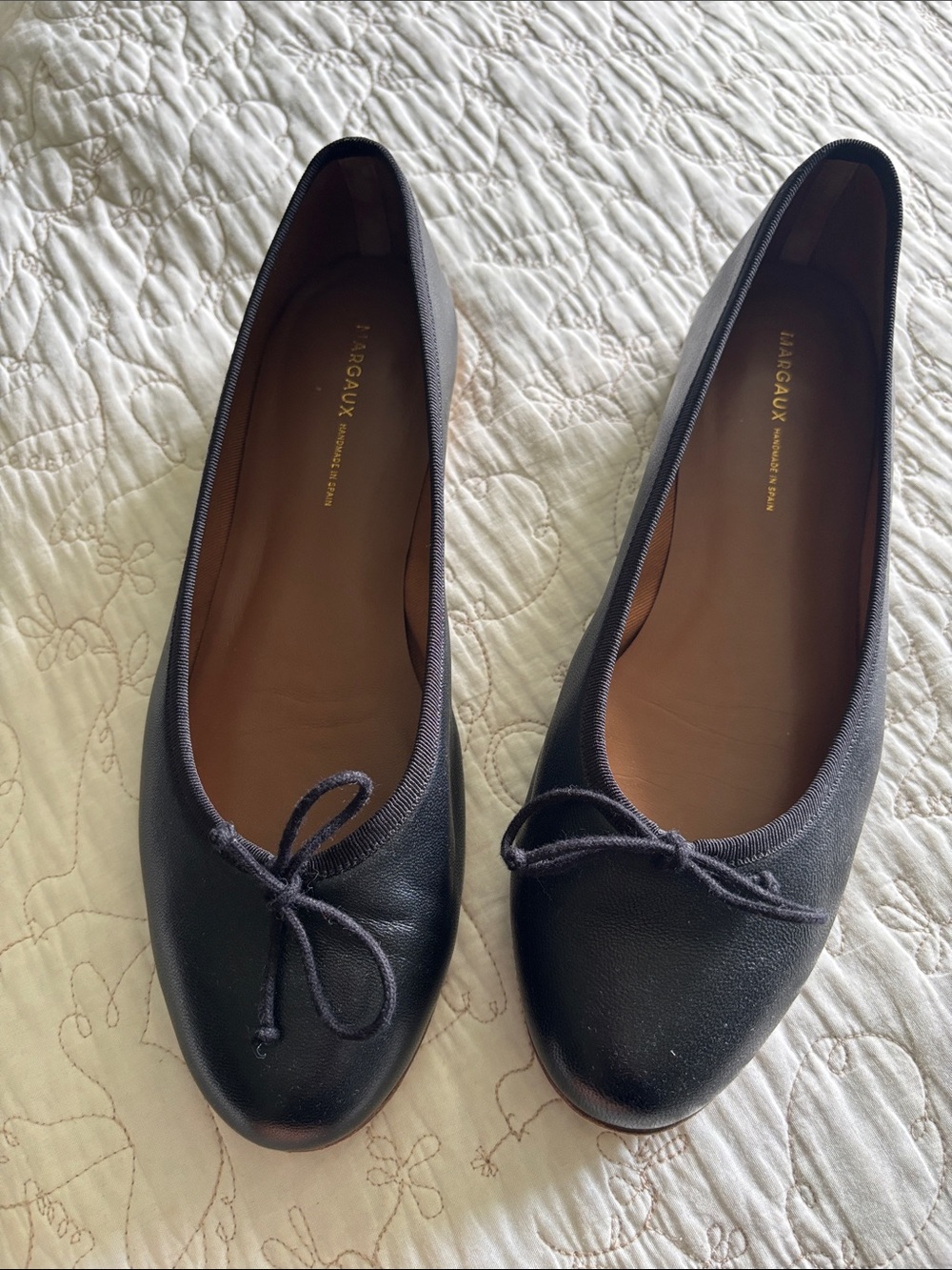 Margaux The Demi, Black Napa, size 40.5 Wide (9.5)
